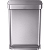 Simplehuman Rectangular Liner Pocket 55 Liter Edelstahl