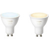 2x Philips Hue White Ambiance GU10 Bluetooth Duo Pack