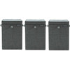 Brabantia 3 Laundry Boxes - 35L Per Box - Pepper Black