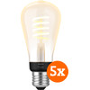 Philips Hue Filament Light White Ambiance Edison E27 5-pack