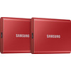 Samsung T7 Portable SSD 2TB Red - Duo Pack