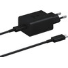 Samsung Super Fast Charging Ladegerät 45W + USB-C-Kabel 1,8 m Schwarz Kunststoff