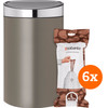 Brabantia Touch Bin 40 Liter Platinum + Müllbeutel (120 Stück)