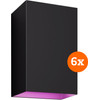 Philips Hue Resonate Wandleuchte White & Color - Schwarz 6er-Pack