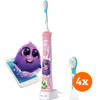 Philips Sonicare for Kids Connected HX6352/42 + Kids Aufsteckbürsten ab 3 Jahren (4 Stück)