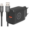 BlueBuilt Quick-Charge-Ladegerät 18 W + Micro-USB-Kabel Nylon Schwarz 1,5 m