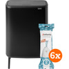 Brabantia Bo Touch Bin Hi 2 x 30 Liter Matt Black + Müllbeutel (120 Stück)