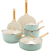 GreenPan Padova Mint Green Topf- und Pfannenset 6-teilig