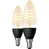 Philips Hue Filamentlampe White Ambiance Kerzenlampe E14 Doppelpack