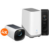 eufyCam 3 Viererpack + Video Doorbell Dual 2 Pro