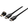 BlueBuilt HDMI-Kabel 4K 60 Hz Nylon 1,5 Meter + 90-Grad-Adapter