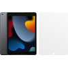 Apple iPad (2021) 10.2 inches 256GB WiFi Space Gray + Just in Case Apple iPad Tempered Glass