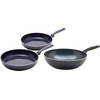 GreenPan Torino Ceramic Frying Pan Set 24cm + 28cm + Wok 28cm