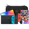 Nintendo Switch OLED Blue/Red + Mario Kart 8 Deluxe + BlueBuilt Travel Case