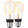 Philips Hue Filament Light White Ambiance Edison E27 2-pack