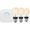 Philips Hue Filament White Ambiance Standard 3er-Pack + Bridge