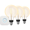 Philips Hue Filament White Ambiance Globe XL 3er-Pack + Bridge