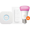 Philips Hue White and Color Starter Pack E27 mit 4 Lampen, Dimmer + Bridge