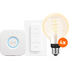 Philips Hue Filament White Ambiance Globe 4-pack Starter Pack