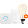 Philips Hue Filament White Ambiance Edison XL Fünferpack Starterpack