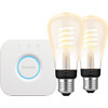 Philips Hue Filament White Ambiance Edison Doppelpack + Bridge