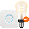 Philips Hue Filament White Ambiance Edison Viererpack + Bridge