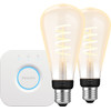 Philips Hue Filament White Ambiance Edison XL Doppelpack + Bridge