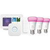 Philips Hue White and Color Starterpack E27 Dreierpack + Dimmer + Bridge + Google Nest Hub 2