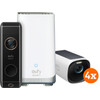 eufyCam 3 4er-Pack + Video Doorbell Dual 2 Pro