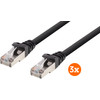 BlueBuilt Netzwerkkabel FTP CAT6 2 Meter Schwarz 3er-Pack