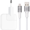 Apple 12W USB Charger + BlueBuilt USB-A to Lightning Cable 1.5m Nylon White