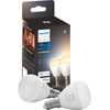 3x Philips Hue Luster Spherical Light White Ambiance E14 2-pack