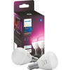 3x Philips Hue Luster Kugellampe White & Color E14 Doppelpack