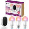 WiZ Home Monitoring Starter Kit - 3 Smart Lights + IP Camera