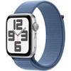 Apple Watch SE (2022) 44mm Silver Aluminum Sport Watch Strap