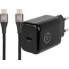 BlueBuilt Power-Delivery-Ladegerät 30 W + USB-C-Kabel Nylon Schwarz 1,5 m