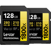 Lexar Professional 1800x GOLD 128 GB SDXC - Doppelpack