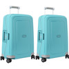 Samsonite S'Cure Spinner 55cm Aqua Blue Duo Suitcase Set