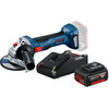 Bosch Professional GWS 18V-7 + 4.0Ah Battery and Charger