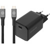 BlueBuilt Power Delivery Universal Charger 65W + USB-C Charging Cable (2m) Black