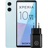 Sony Xperia 10 VI 128GB Blue 5G + BlueBuilt Charger with USB-C Port 30W Black