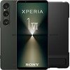 Sony Xperia 1 VI 256GB Grün 5G + Sony Backcover Schwarz mit Ständer