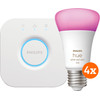 Philips Hue White and Color Starter Pack with 4 Lights + Bridge