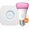 Philips Hue White and Color Starterpack mit 5 Lampen + Bridge