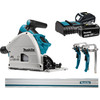 Makita DSP600ZJ + 3,0-Ah-Akku (2x) und Ladegerät + Führungsschiene