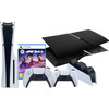 PlayStation 5 Slim Disc Edition + F1 24 + Covers Black + Extra Controller+ Charging Dock