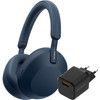 Sony WH-1000XM5 Blau + BlueBuilt Quick-Charge-Ladegerät mit USB-A-Port 18 W Schwarz