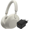 Sony WH-1000XM5 Silber + BlueBuilt Quick-Charge-Ladegerät mit USB-A-Port 18 W Schwarz