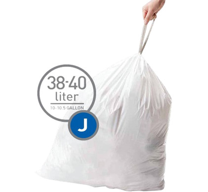 10-10.5 Gallon Simplehuman Compatible Trash Bags Code J