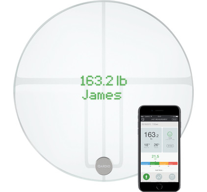 Qardio Base 2 Wireless Smart Scale and Body Analyzer - White - (B200IAW)